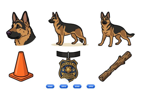 Download German Shepherd Dog Vector Art - Vector Collection