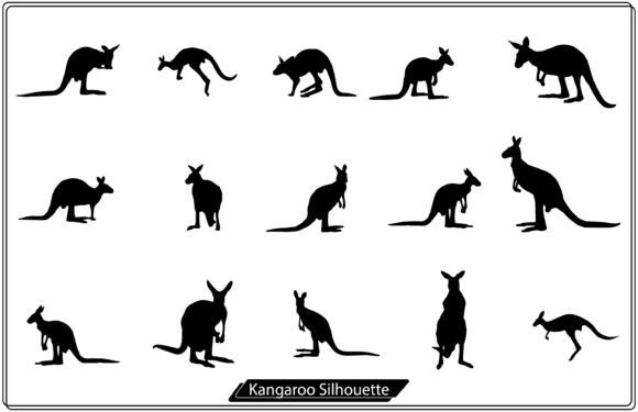 Download Kangaroo Vector Silhouette Isolated - Vector Collection