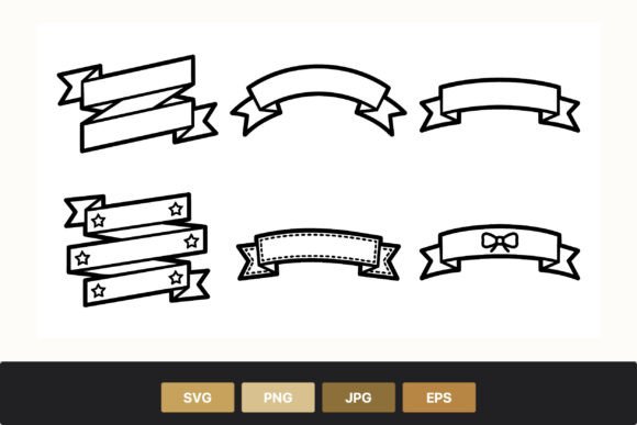 Download Ribbon Banner Vector Flat Design - Vector Collection