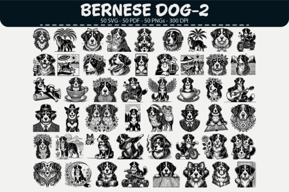 Download Bernese Dog Vector Clipart – 50 Designs - Vector Collection