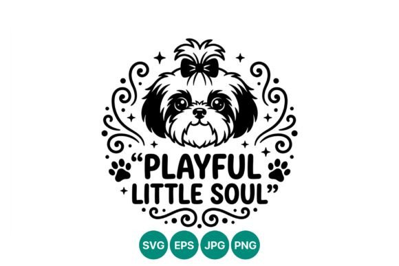 Download Playful Little Soul Shih Tzu Dog Vector - Vector Collection