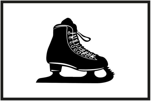 Download Ice Skate Black Silhouette ,Skate Vector - Vector Collection