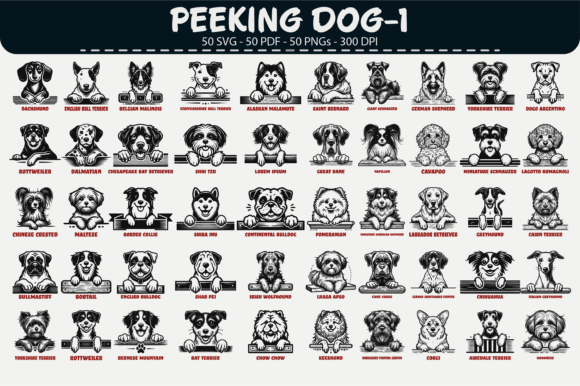 Download Peeking Dog Vector Clipart – 50 Designs - Vector Collection