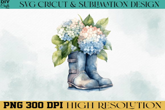 Download Flowers Shoes PNG Watercolor Design - Premium Resources
