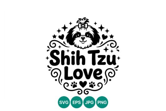 Download Shih Tzu Love Dog Vector - Vector Collection