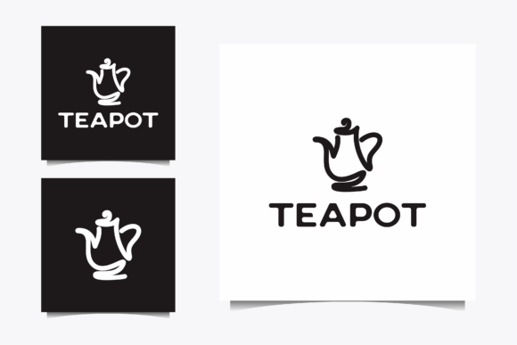 Download Teapot Logo with Line Vector Graphic - Vector Collection
