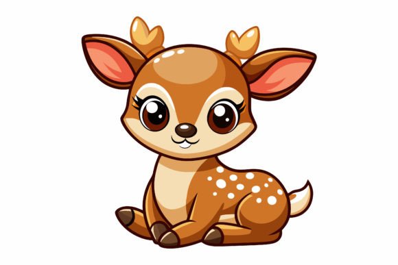 Download Cute-baby-deer Vector Illustration - Vector Collection
