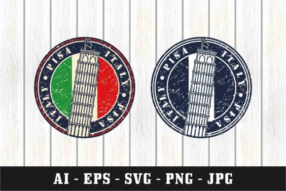 Download Pisa Tower, Italy Badge Vector Design - Vector Collection