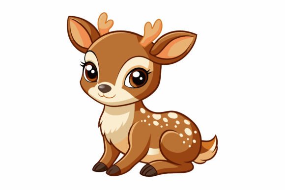 Download Cute-baby-deer Vector Illustration - Vector Collection