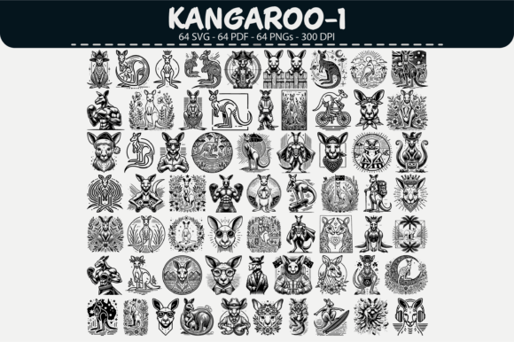 Download Kangaroo Vector Clipart – 64 Designs - Vector Collection