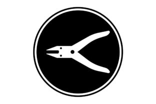 Download Pliers Icon on Black Circle - Vector - Vector Collection