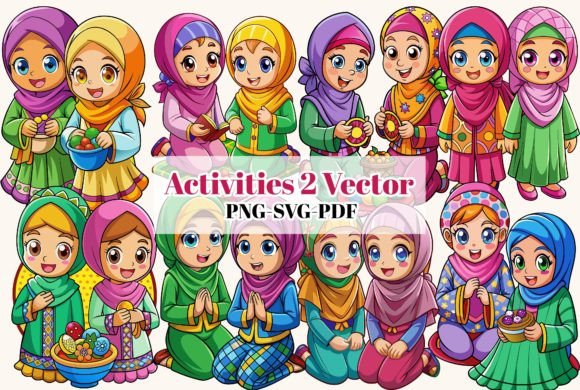 Download Muslim Family Cartoon Vector Art SVG.PNG - Vector Collection