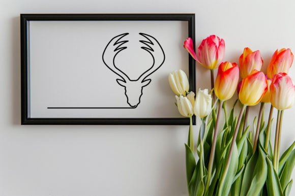 Download Single Line Drawing of Head Deer Vector - Vector Collection