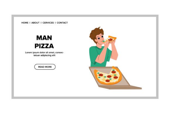 Download Man Pizza Vector - Vector Collection