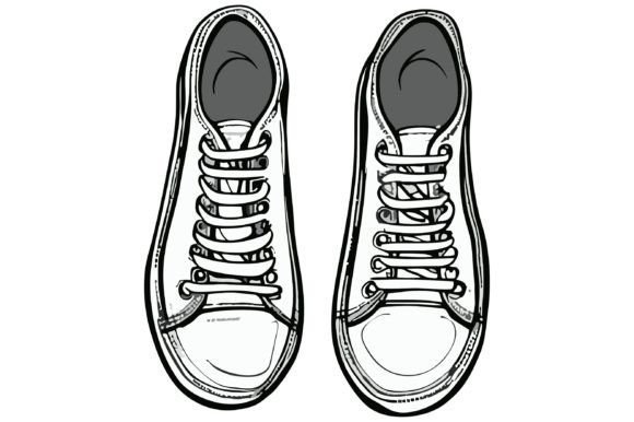 Download Line Art of a Pair of Shoes Vector - Vector Collection