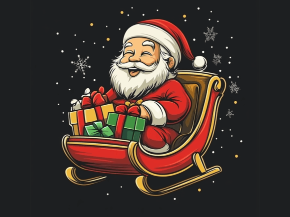 Download Santa Snowmobile Christmas Vector Art - Vector Collection