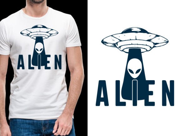 Download Alien Illustration Vector Tshirt Design - Vector Collection