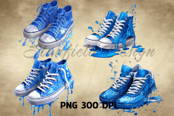 Download Blue Shoes Dripping Png, Shoes PNG - Premium Resources