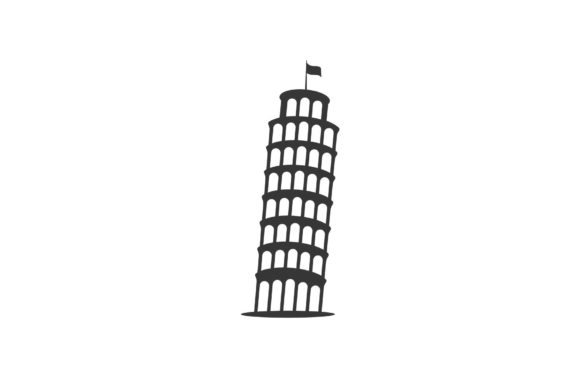 Download Leaning Tower of Pisa Silhouette Vector - Vector Collection