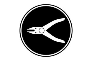 Download Pliers Icon on Black Circle - Vector - Vector Collection