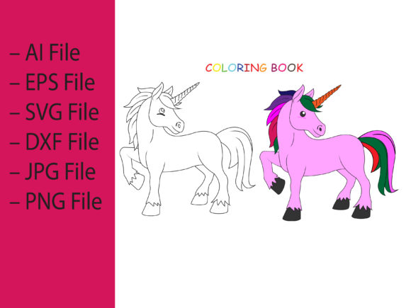 Download Coloring Cute and Pretty Unicorn Vector - Vector Collection