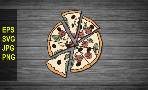 Download Slice Pizza Vector Illustration SVG - Vector Collection