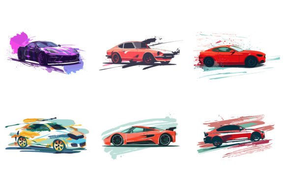 Download Car Vector Flat Design with Brush - Vector Collection
