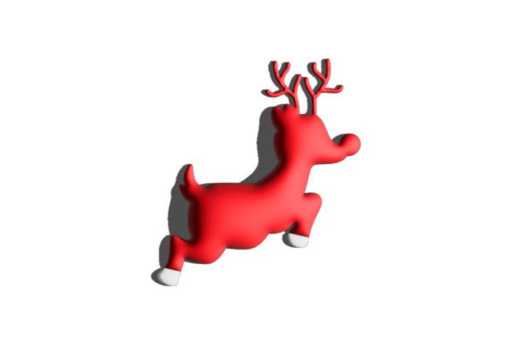 Download 3d Christmas Deer Graphic Design Vector - Vector Collection