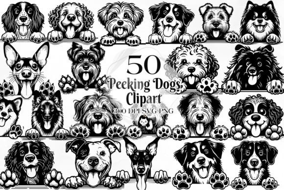 Download 50 Peeking Dog Vector Art SVG PNG Part 4 - Vector Collection