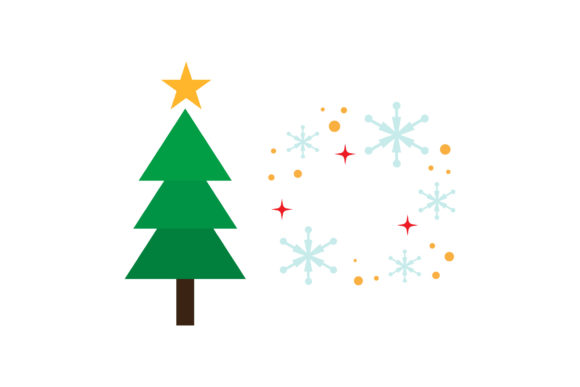 Download Snowfall and Tree Set Christmas Vector - Vector Collection
