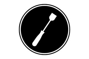 Download Scraper Icon on Black Circle - Vector - Vector Collection