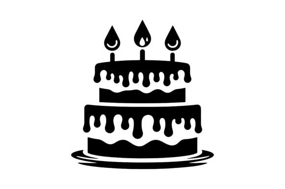 Download Birthday Cake Vector Graphic Silhouette - Vector Collection
