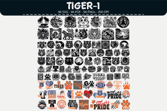 Download Tiger Vector Clipart – 96 Designs - Vector Collection