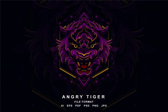 Download Angry Tiger Vector Illustration - Vector Collection