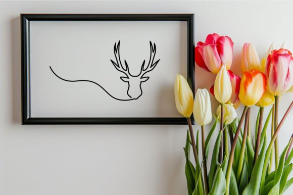Download One Line Head Deer Vector Illustration - Vector Collection