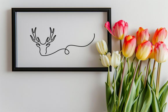 Download One Line Adorable Head Deer Vector Art - Vector Collection