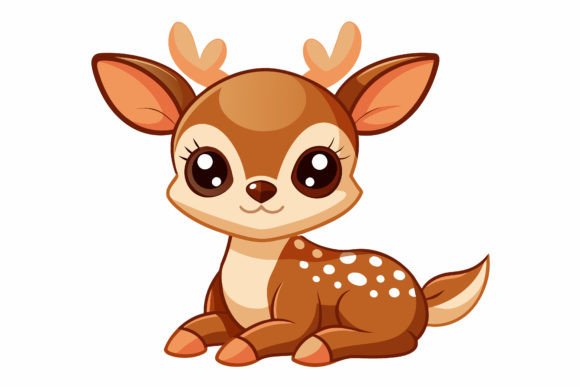 Download Cute-baby-deer Vector Illustration - Vector Collection