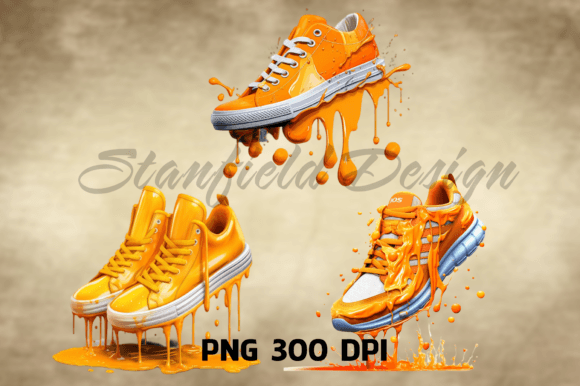 Download Orange Shoes Dripping Png, Shoes PNG - Premium Resources