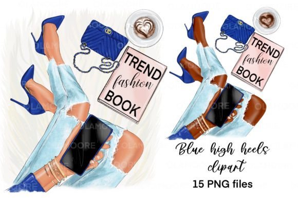 Download Blue High Heels Shoes Png Clipart - Premium Bundle