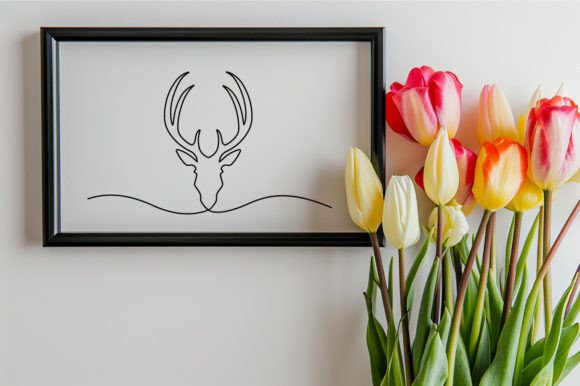 Download Single One Line Head Deer Vector Sketch - Vector Collection
