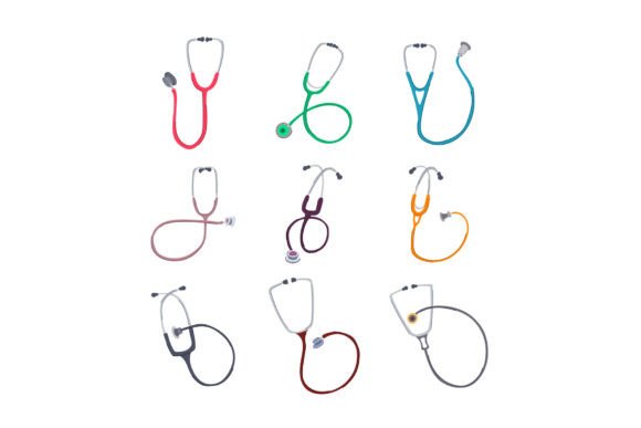 Download Stethoscope Set Cartoon Vector Illustrat - Vector Collection