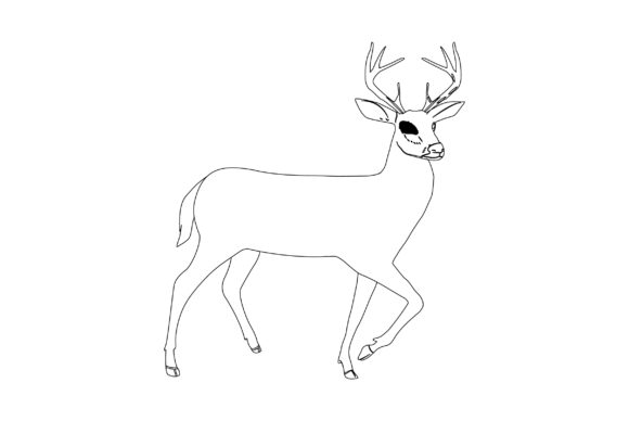 Download Deer Vector Design Outline - Vector Collection