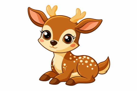 Download Cute-baby-deer Vector Illustration - Vector Collection