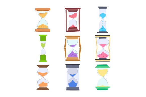 Download Sandglass Set Cartoon Vector Illustratio - Vector Collection