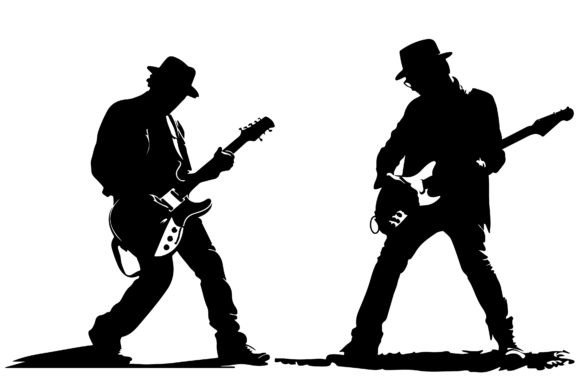 Download Guitar Player Silhouette Vector Graphic - Vector Collection