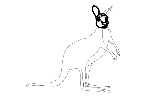 Download Kangaroo Vector Design Outline - Vector Collection