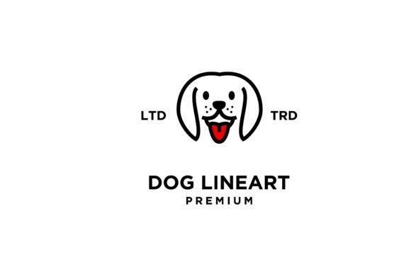 Download Simple Dog Head Line Art Vector Logo - Vector Collection